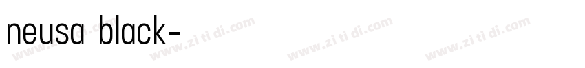 neusa black字体转换